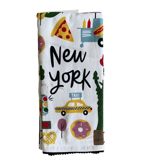 Isaac Mizrahi Kitchen Towels World Cities NEW YORK Multicolor Set of 2 NEW - Picture 4 of 9